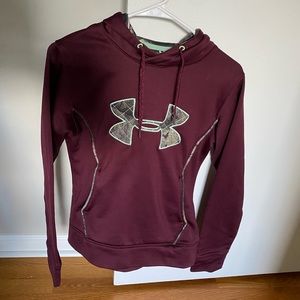 Under Armour Sweaters | Maroon and Camo Under Armour Sweatshirt | Color: Brown/Purple | Size: SP | Ashherrss's Closet